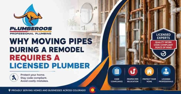 Why Moving Pipes During a Remodel Requires a Licensed Plumber